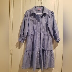 Light Blue Dress W/ Silver Threading